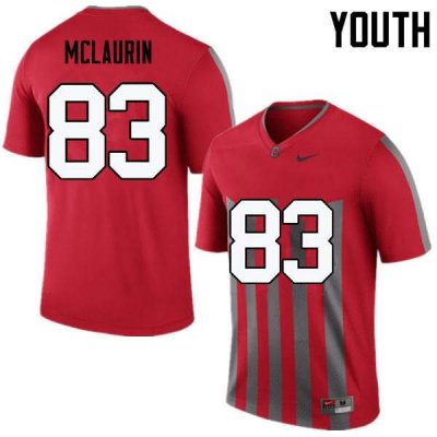 NCAA Ohio State Buckeyes Youth #83 Terry McLaurin Throwback Nike Football College Jersey BMU0845HW